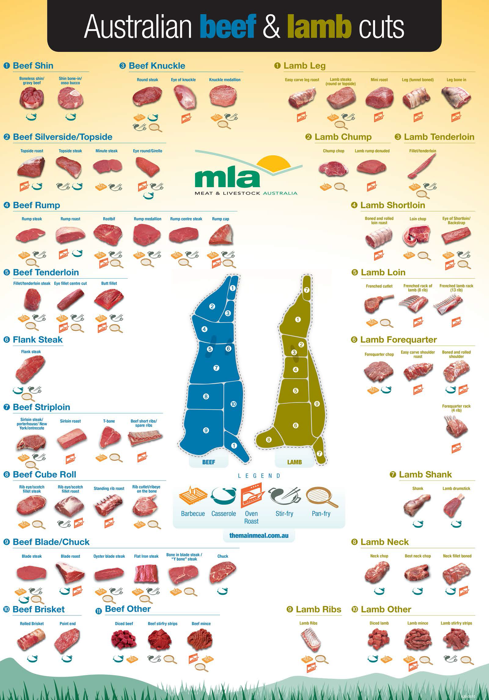 lamb meat cuts chart